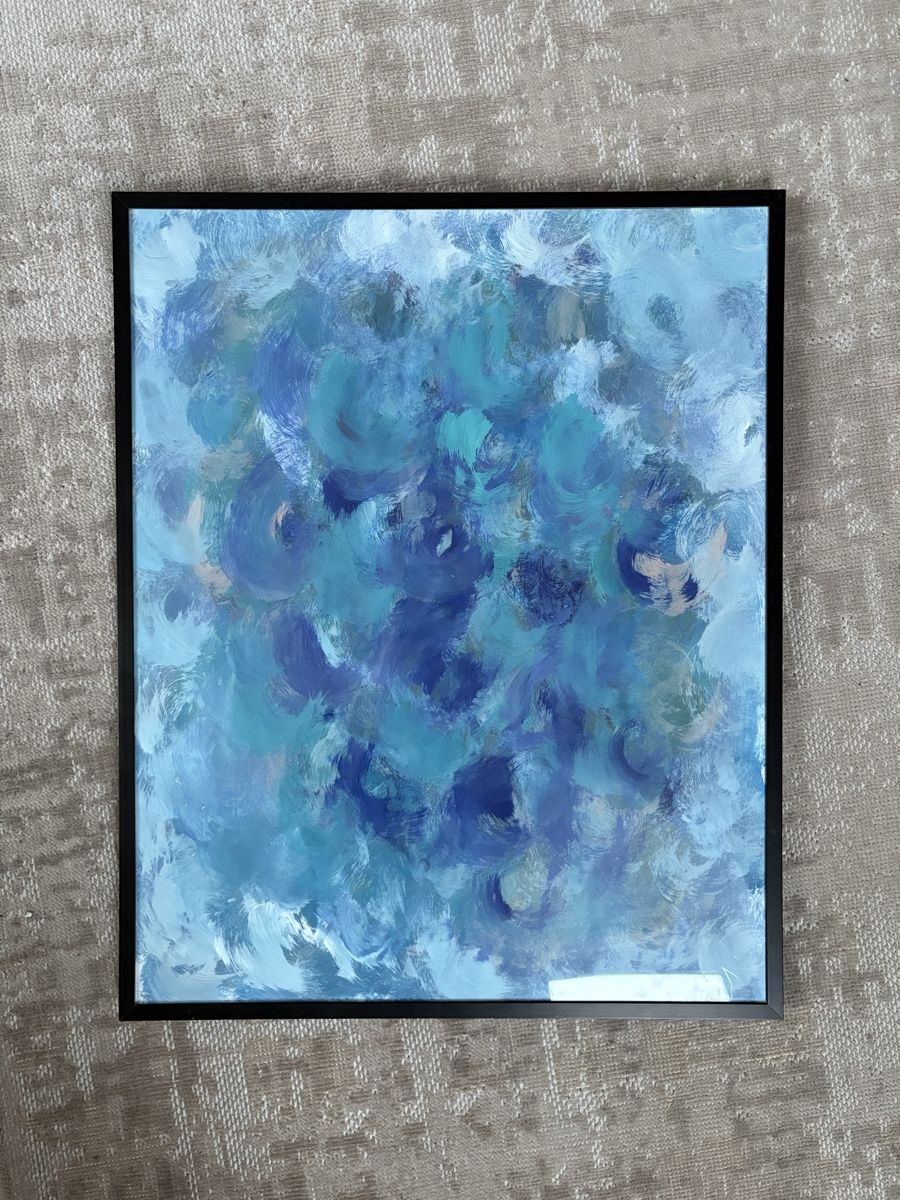 Gemälde: Abstract Framed Painting 40x50cm – Neu (gemäss Beschreibung) aus Zürich von Asybb