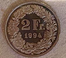 2 Franken 1994 stgl *niegelnagelneu!* unzirkuliert