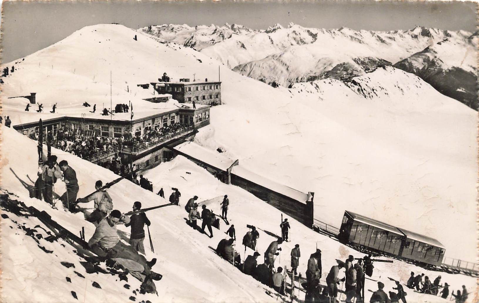 Cartoline postali: Davos parsenn bahn Bahnhof – Usato da Biasca venduto da Blenio71