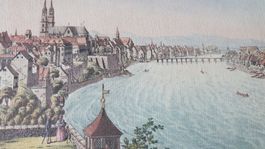 lot de 2 reproductions Bâle / Basel - Christian von Mechel