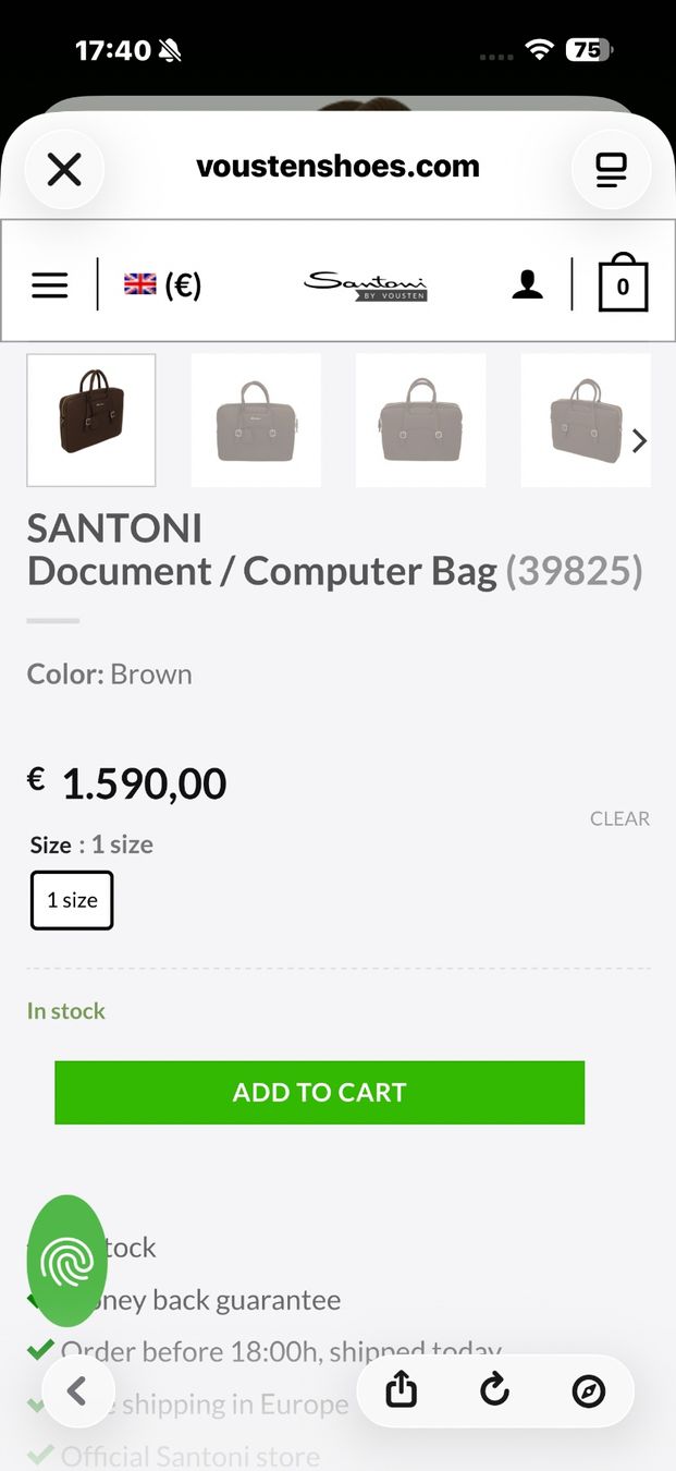 Santoni Borse: SANTONI Document / Computer Bag Color: Brown  € 1.590,00 – Nuovo (secondo la descrizione) da Unterseen venduto da SONY-CoolGo 5