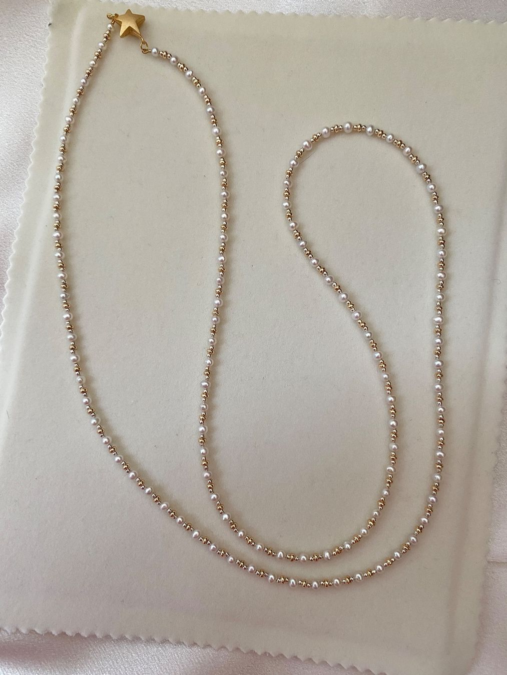 Catenine: 4mm 85 cm Süsswasserperlen/Perlen Kette echte – Nuovo e nell'imballaggio originale da Sarnen venduto da Yingsperlen4 1