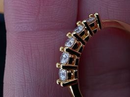 Bague argent avec diamants de moissanite de 0,5 ct GRA