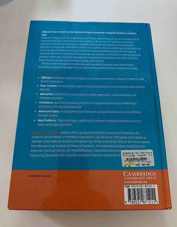 Libri: Diffusion Mass transfer in fluid systems third edition – Usato da Zürich venduto da eliab02 1