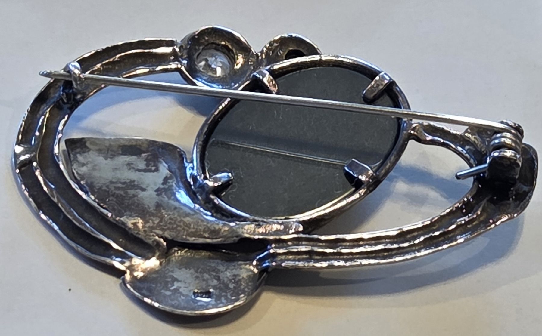 Broches & Aiguilles: 925 Silber Brosche mit 3 Steinen – D'occasion à Rehetobel par hobirot01 5