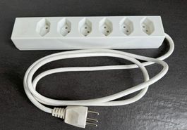 Steckdosenleiste 6-fach T13 weiss