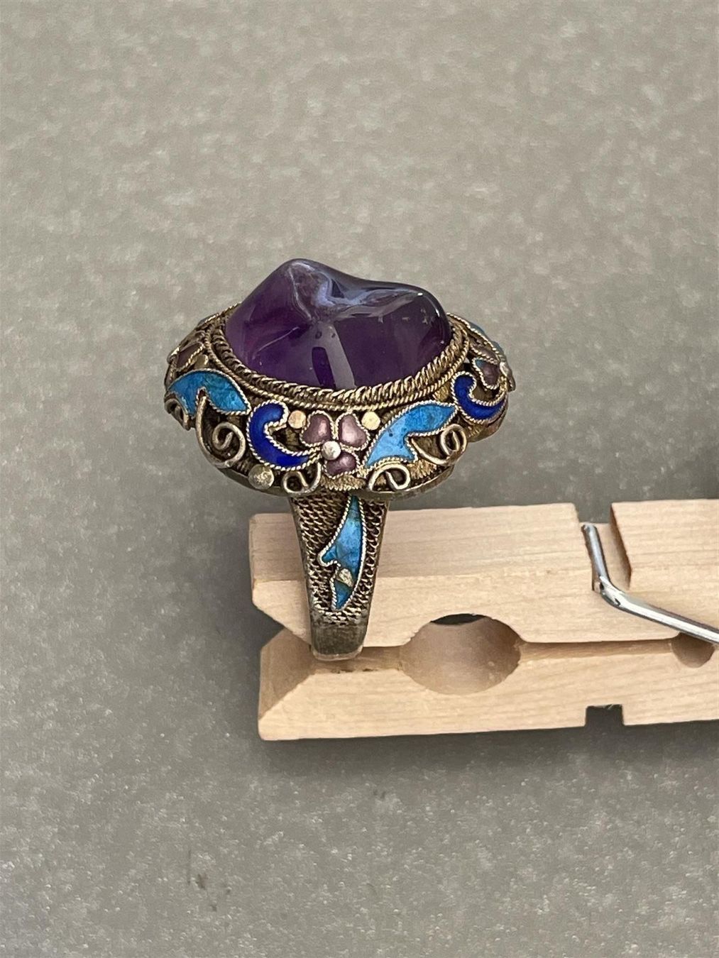 Anelli: CHINA Jugendstil Emaille RING WOW einmalig sensationell – Usato da Basel venduto da gretchen03 4