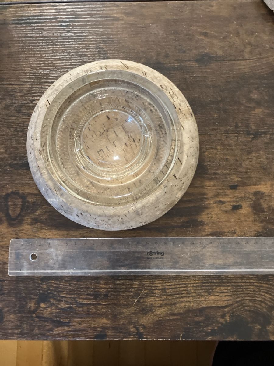 Portacenere: Zwei Aschenbecher Glas und Kork  – Usato da Glarus venduto da Jhuber78 2