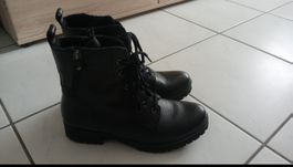 Damen Lederschuhe Schwarz Gr. 39