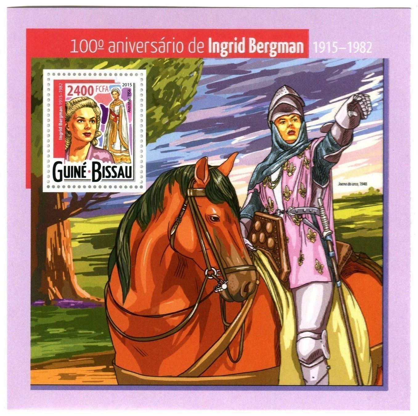 Tutti i francobolli: Block "Ingrid Bergman". Guinea-Bissau. – Nuovo e nell'imballaggio originale da Basel venduto da Butsch5