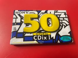 SONY CDixI 50 Minuten rare Sammler Kassette Originalzustand!