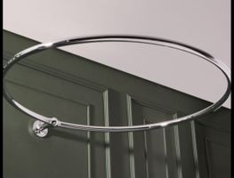 Duschvorhangstange, Chrom, neu, Durchmesser ca 85cm