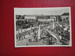 Basel der alte Messeplatz s/w Karte