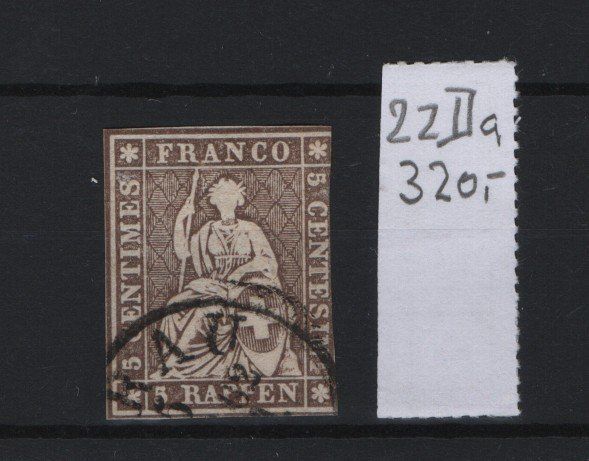 Tutti i francobolli: Strubel Nr. 22 Da Kat. 320.- – Usato da Gordola venduto da tist