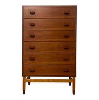 XL Hohe Teak Kommode Poul Volther Mid-Century Danish 60s