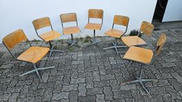5 alte Embru Schulstühle, Kinderstühle