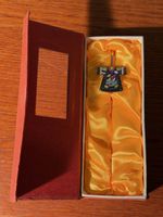 Vintage Japanese Hair Pin, Enamel Decorated, Boxed