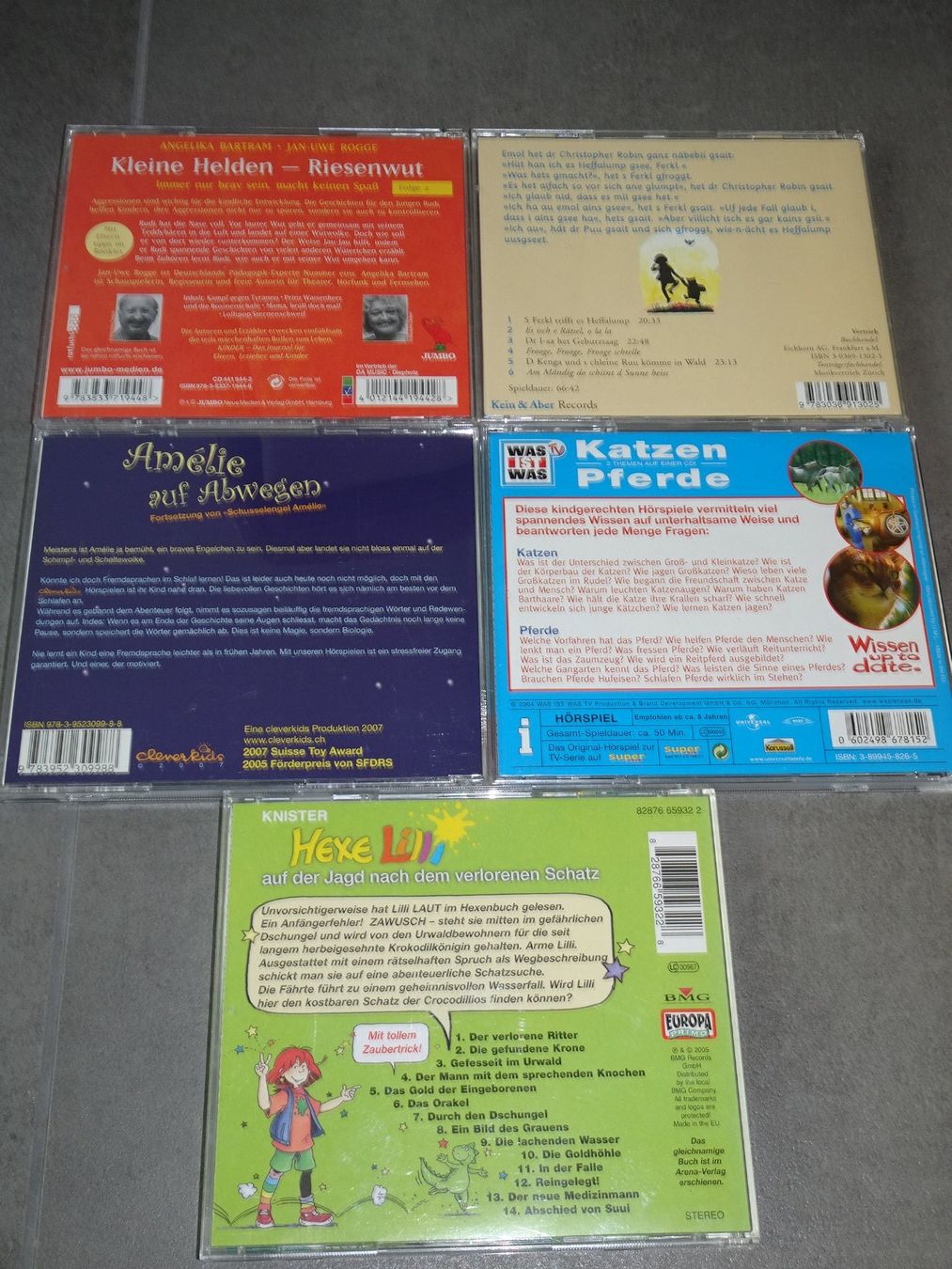 CD: Kinder Hörspiele CD Sammlung, 5 Stk. – Usato da Bassersdorf venduto da Brilliance 2