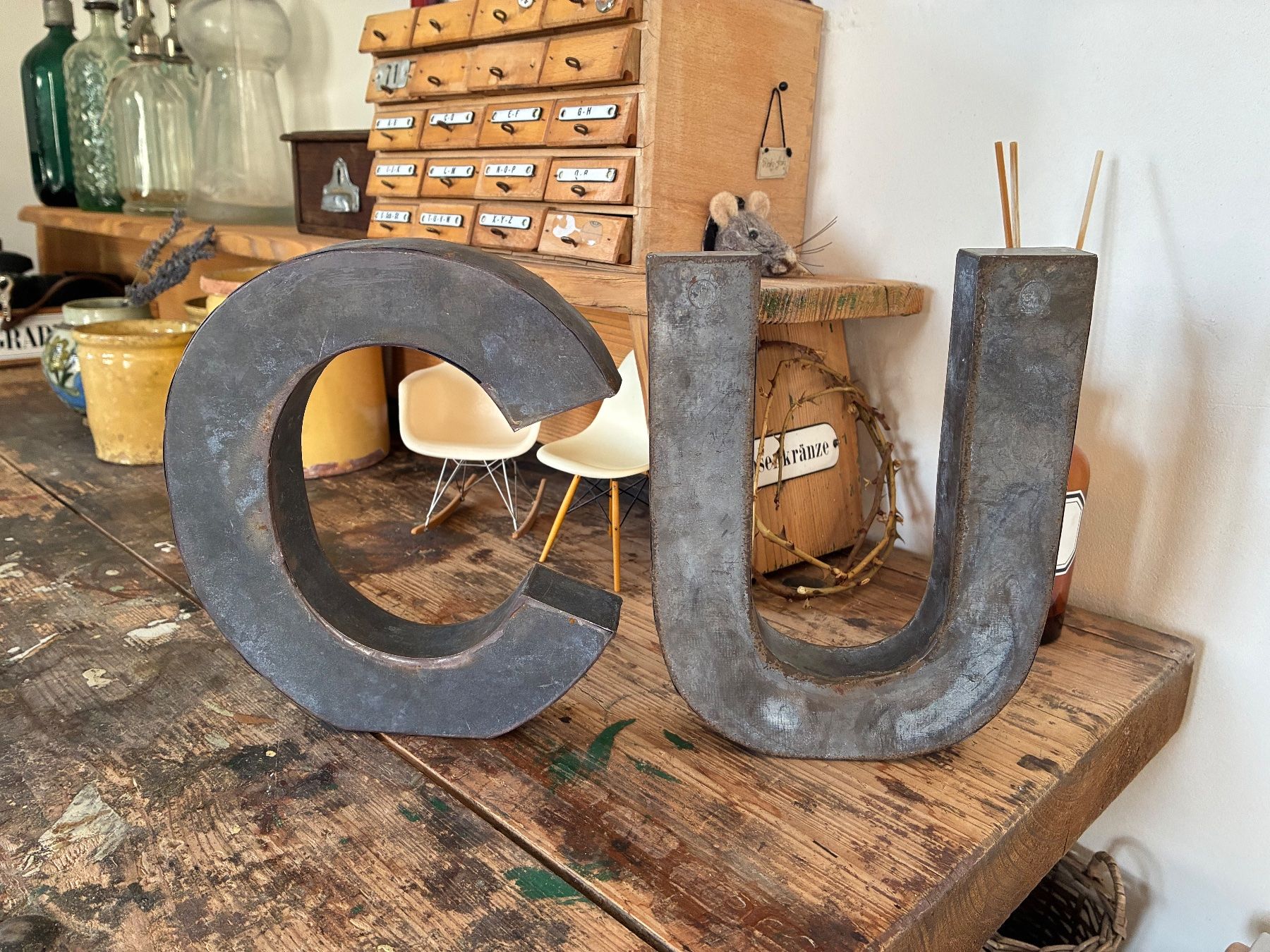 Tutte le decorazioni: Buchstaben C und U "see you" – Usato da Steffisburg venduto da Reitschel5 6