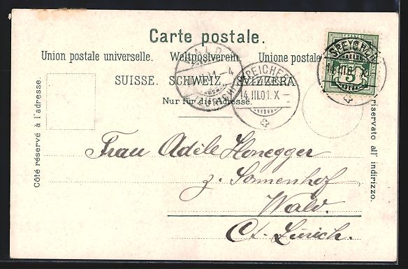 Cartoline postali: Appenzell, Einwohner im Gespräch bei de – Usato da Berlin venduto da bartko-reher 1