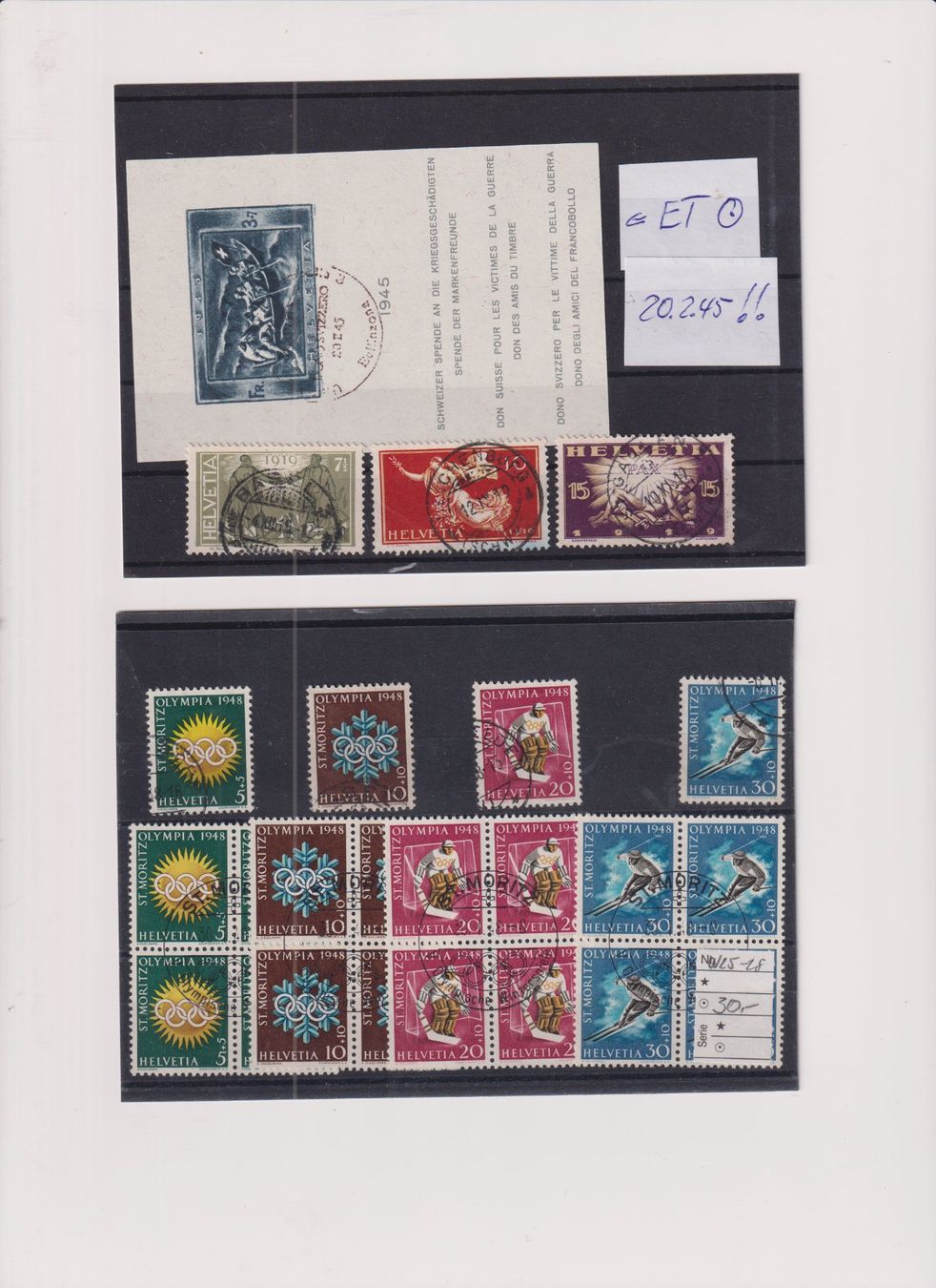 Alle Briefmarken: Tolle gestempelte Partie ! Mit ET. Spendeblock !! – Gebraucht aus Bibern SH von Heinibuehrer 1