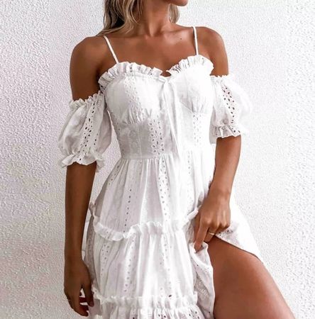 Weisses Sommerkleid Gr S *neuwertig*
