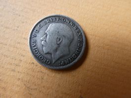 Grossbritannien 1917, 3 Pence  Silber