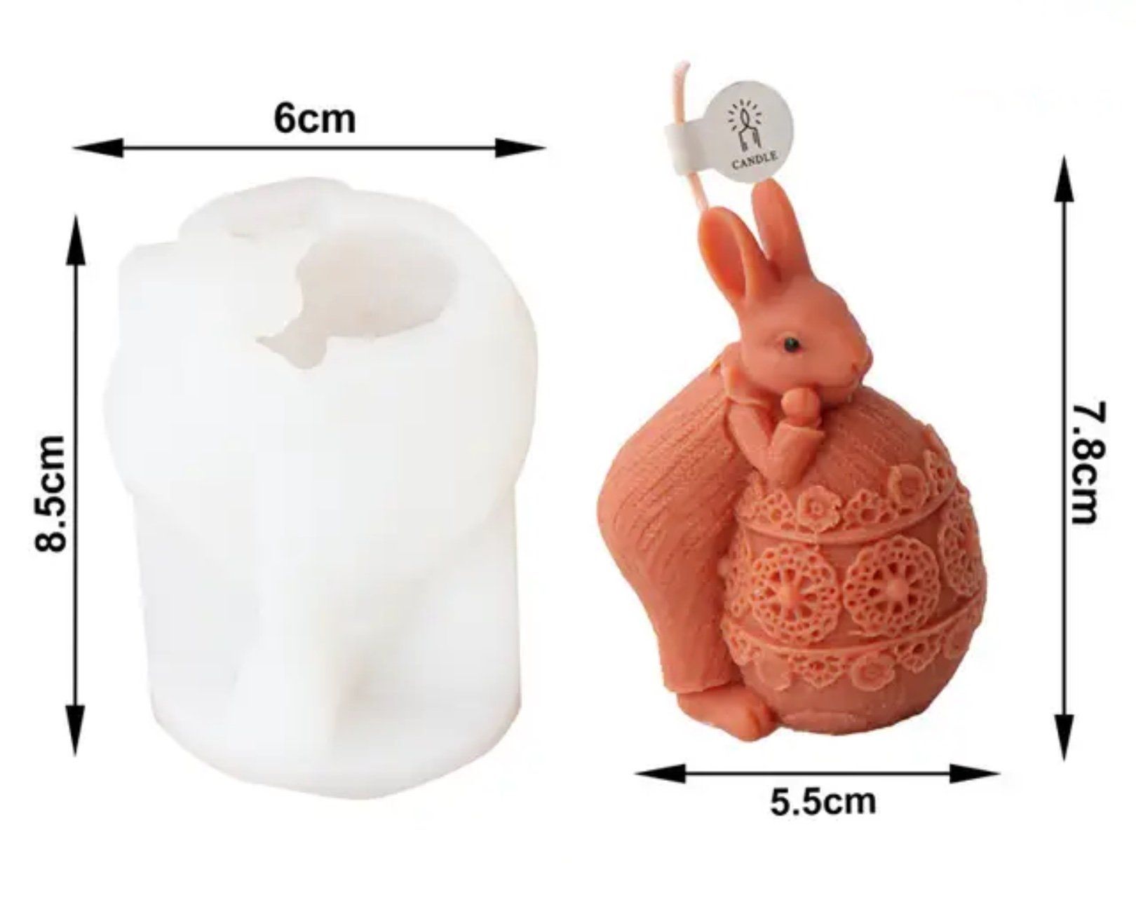 Teglie da forno: Giessform Silikonform Hase Junge mit Osterei – Nuovo e nell'imballaggio originale da Kaltbrunn venduto da schere-stein-papier