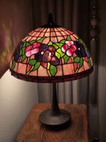 Tischlampe Tiffany Stil Blumenmuster/mit Messingfuss