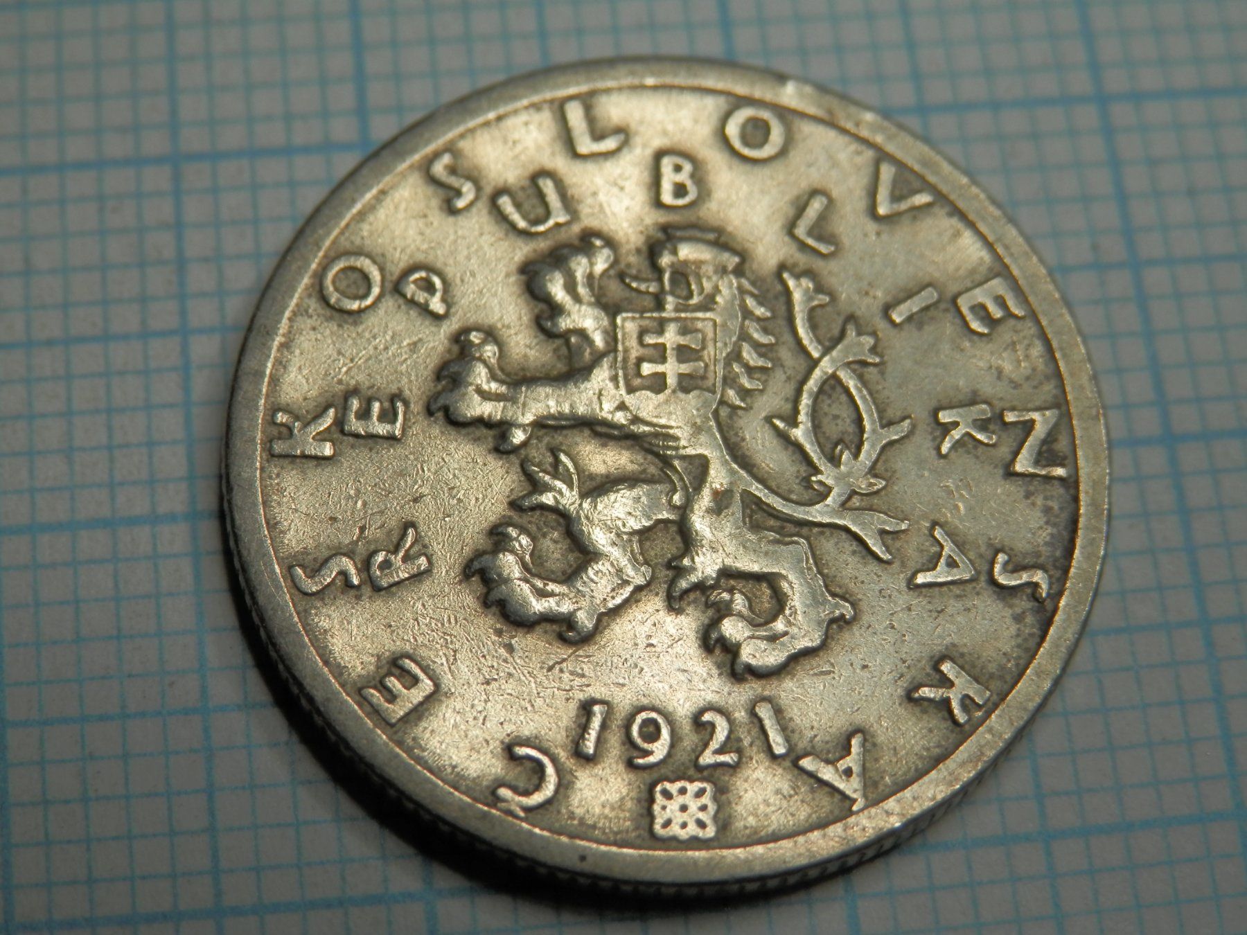 Tutti le monete: Tschechoslowakei 50 Heller, 1921 – Usato da Weiach venduto da weiach81