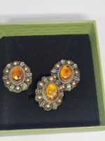 Schmuckset: Ring und Ohrstecker mit echten Bernstein