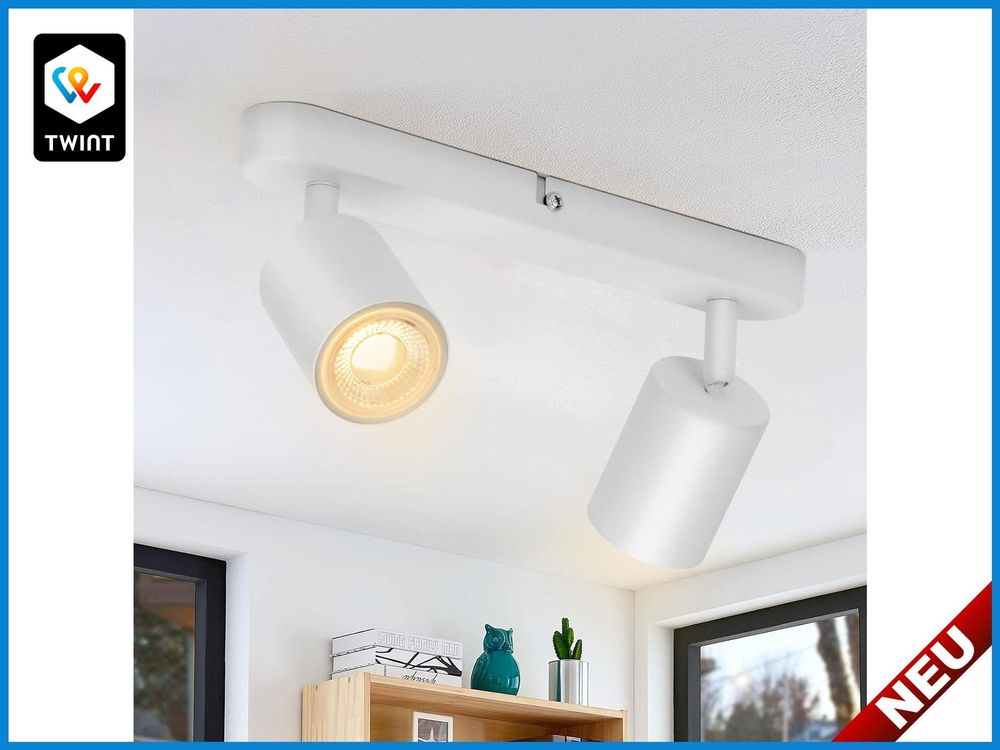 GBLY LED Deckenleuchte 1 Flammig Deckenstrahler: weiß Deckenlampe Spots GU10 Schwenkbar Wandstrahler Innen Metall Deckenspots für Flur Wohnzimmer Küche Schlafzimmer, Ohne Leuchtmittel