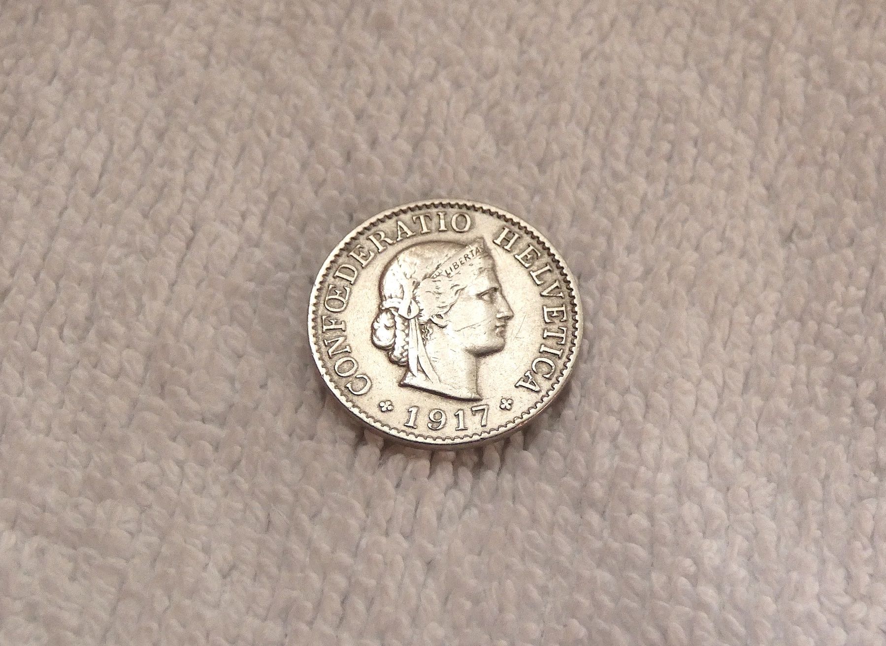 Tutti le monete: 5 centimes/rappen 1917 – Usato da Nyon venduto da Ilmi09