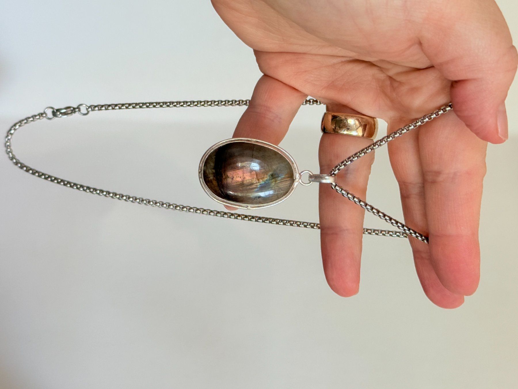 Catenine: Collier pendentif Labradorite - Élégant 💎 – Nuovo e nell'imballaggio originale da Genève venduto da AWWA 7