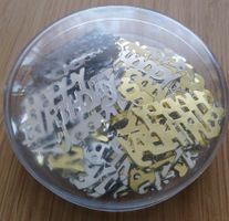 Geburtstags Konfetti Gold Silber Happy Birthday Deko