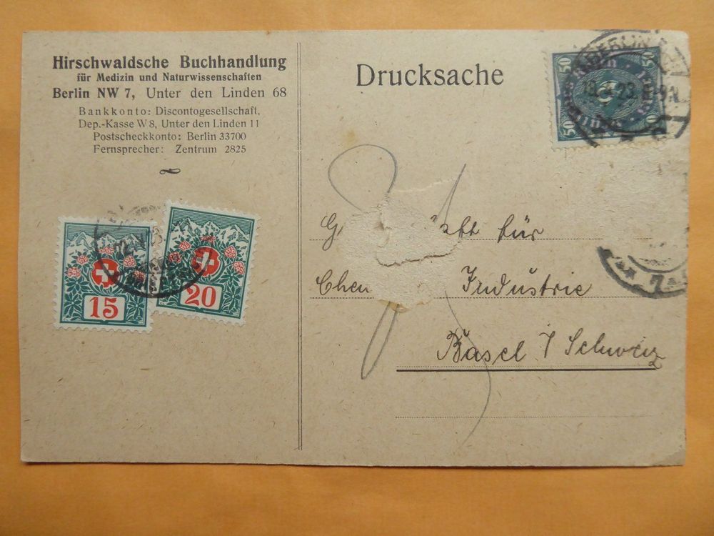 Drucksache. Postkarte Deutschland 1923 | Kaufen Auf Ricardo