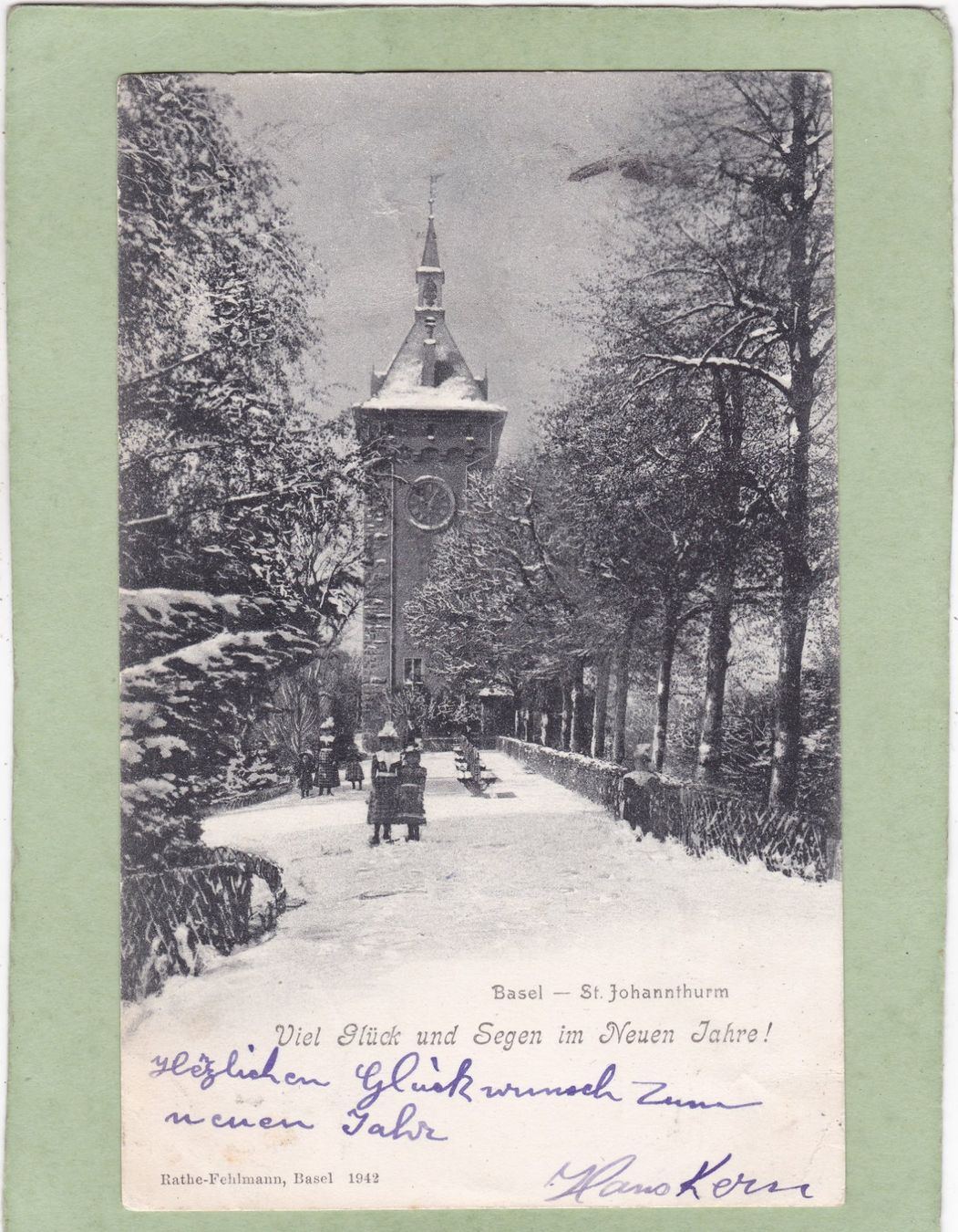 Cartes postales: Basel St. Johannthurm Neujahr 1903 1904 – Défectueux à Herisau par Lisegrat2008
