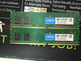 16GB DDR4 - 2x Crucial 8GB DDR4-3200 UDIMM RAM Modules