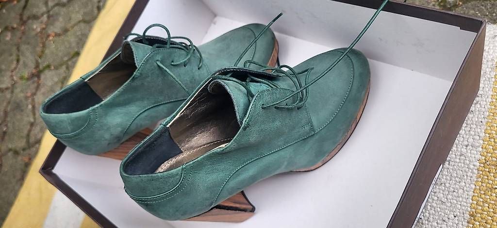 Navyboot Scarpe da donna: Navyboot Highheel Schuhe Gr. 35 grün – Usato da Boswil venduto da audi90quattroturbo 4