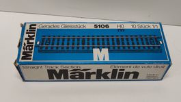 Märklin Gerade Gleisstueck 5106 HO, 9 Stueck 1/1 (L39)