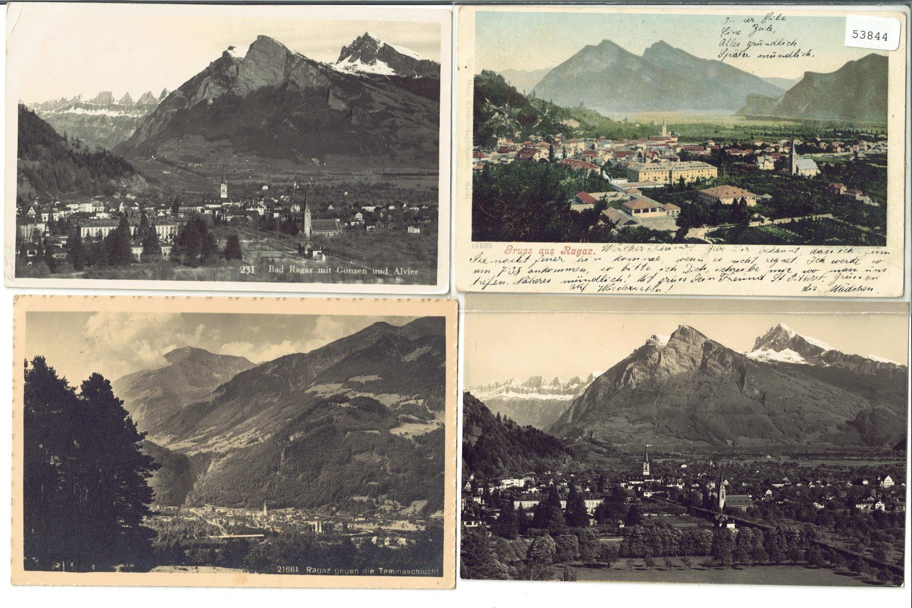 Ansichtskarten: 4 AK - Bad Ragaz – Gebraucht aus Ettingen von Kartenplanet
