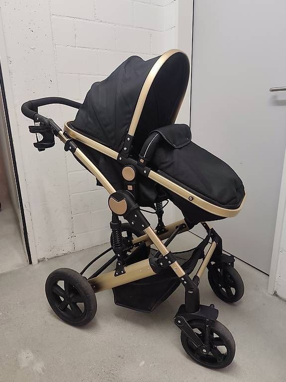 Gonser Carrozzine: Kinderwagen MOTION 2-in-1 schwarz/gold – Usato da Knonau venduto da Rogwer89