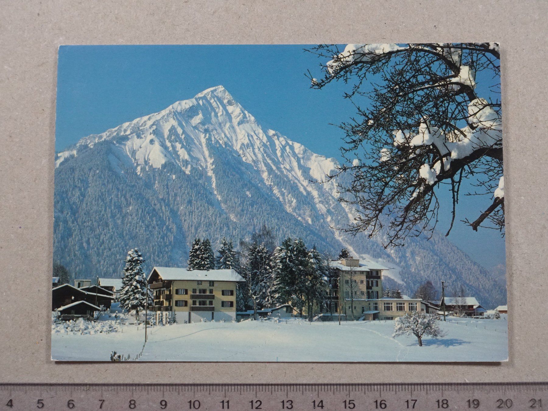 Ansichtskarten: Aeschi, Heimstätte Friedegg, Niesen, Winter, 1987 – Gebraucht aus Lenzburg von fh1