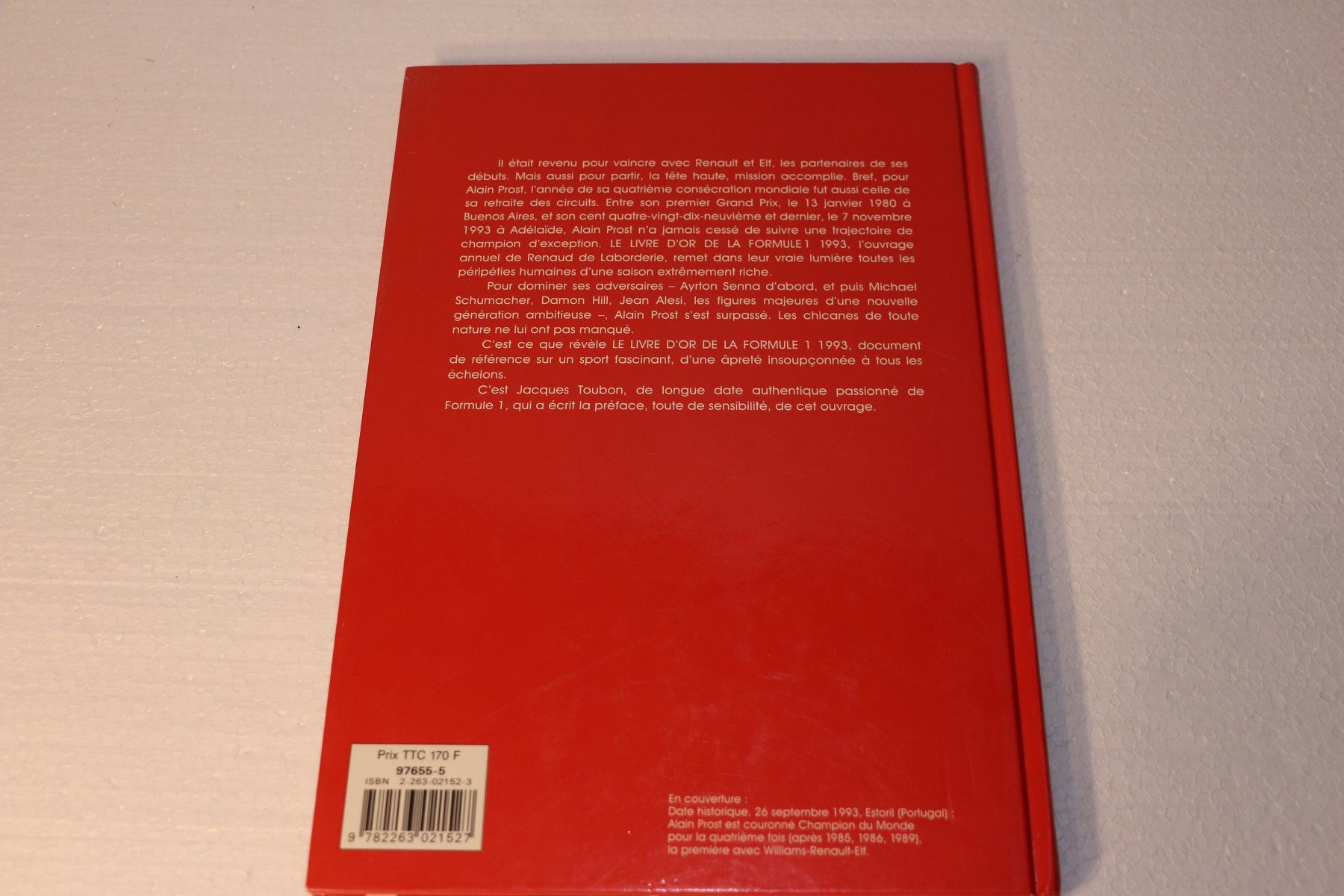 Libri: Le Livre 1993 D`OR De La Formule 1 – Usato da Corminboeuf venduto da corbay 2