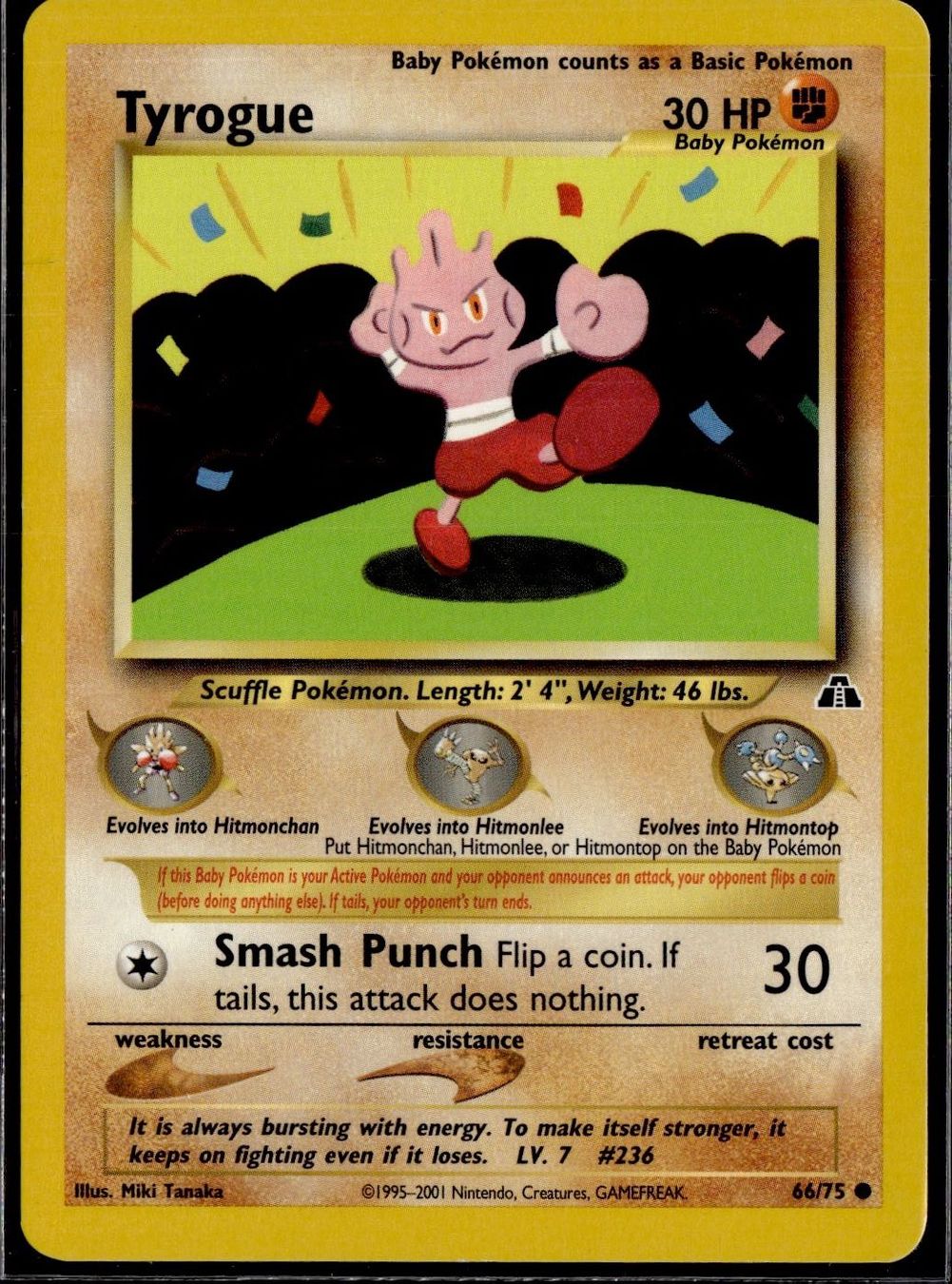 Pokémon Cartes à collectionner: Tyrogue 66/75 Neo Discovery – D'occasion à Zürich par pokemon_cards