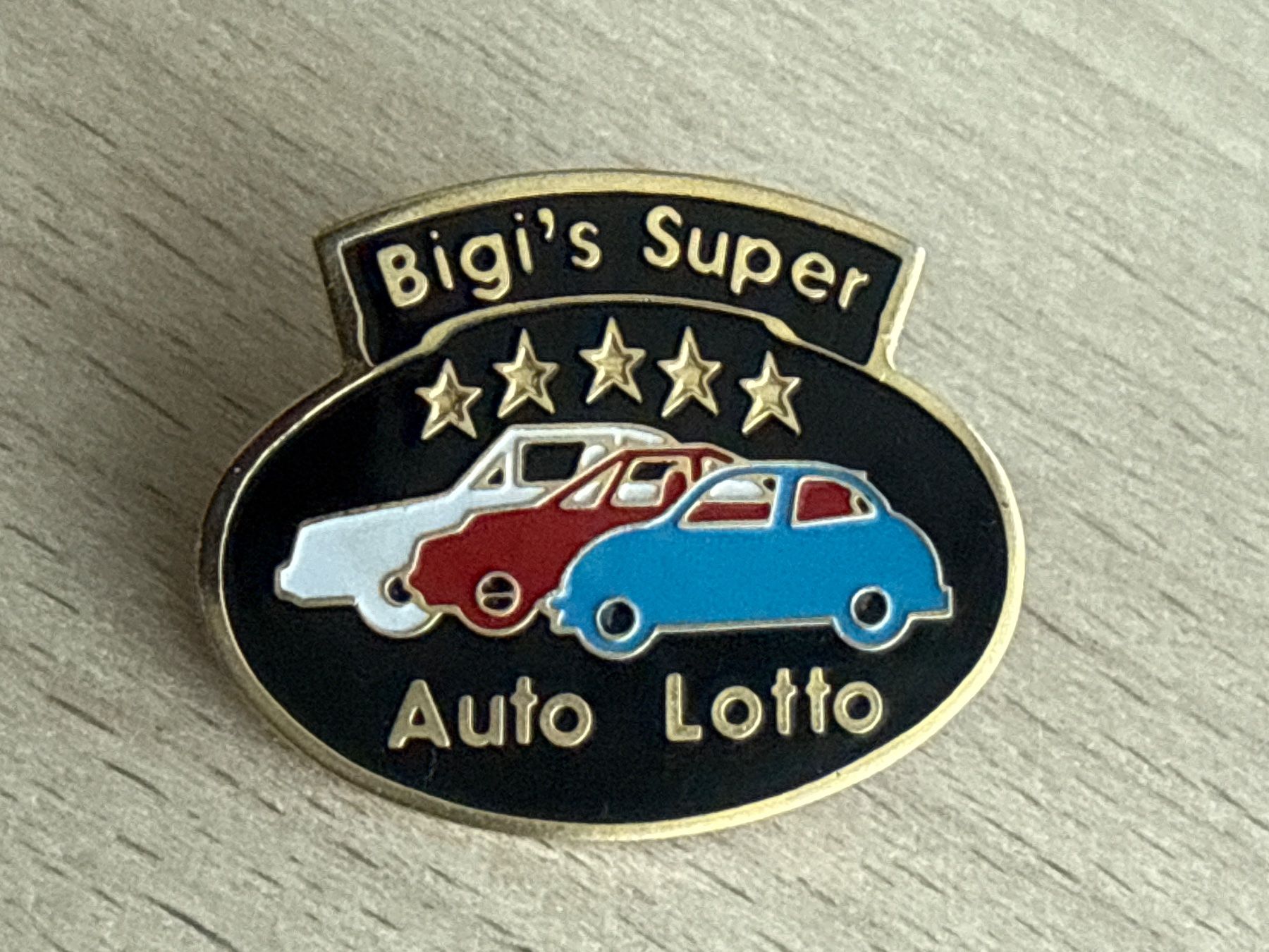 Plaquettes & Badges: Pin Bigi's Super Auto Lotto – D'occasion à Glattbrugg par Schweigmatt