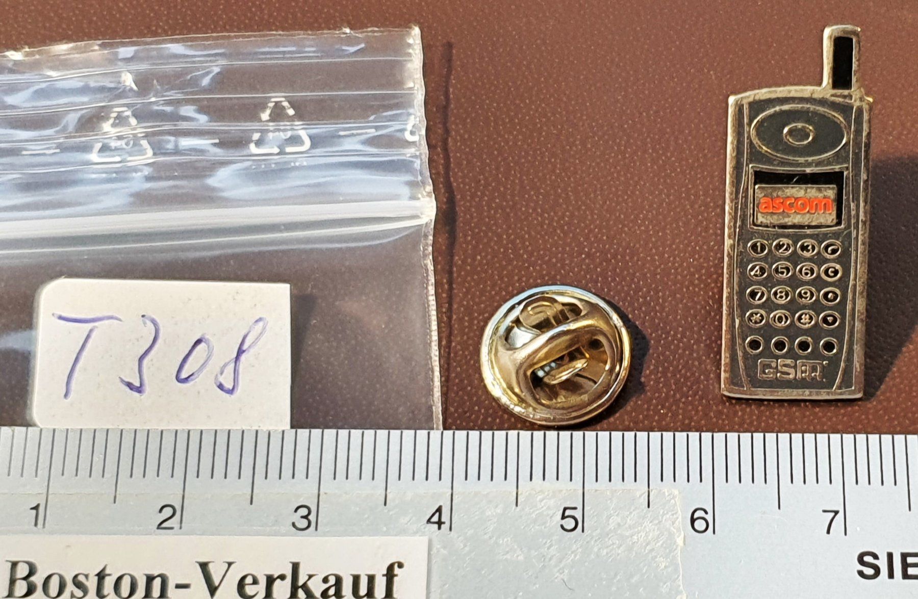 Placchette & Badge: T308 - Pin Natel / Handy von ascom – Usato da Reinach BL venduto da Boston-Verkauf 1