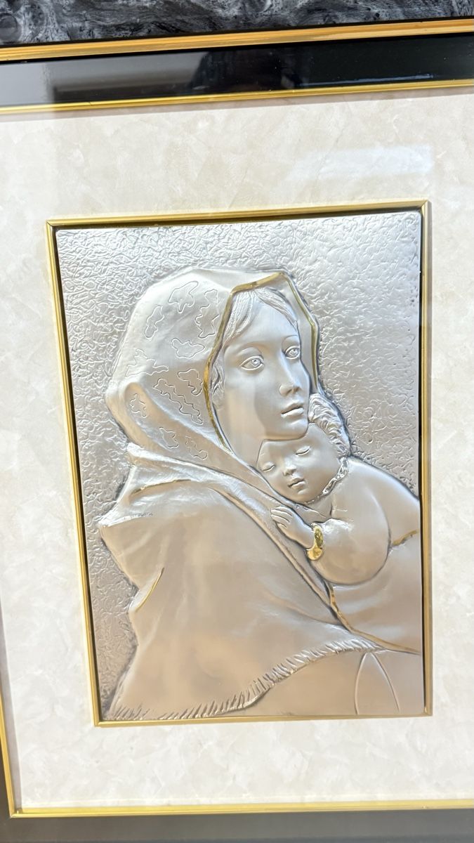 Foto & Immagini: 925er Silber Relief Mutter mit Kind, gerahmt, Italien – Nuovo (secondo la descrizione) da Schlieren venduto da WEEEE_MEVOMATA_WEEEE 1