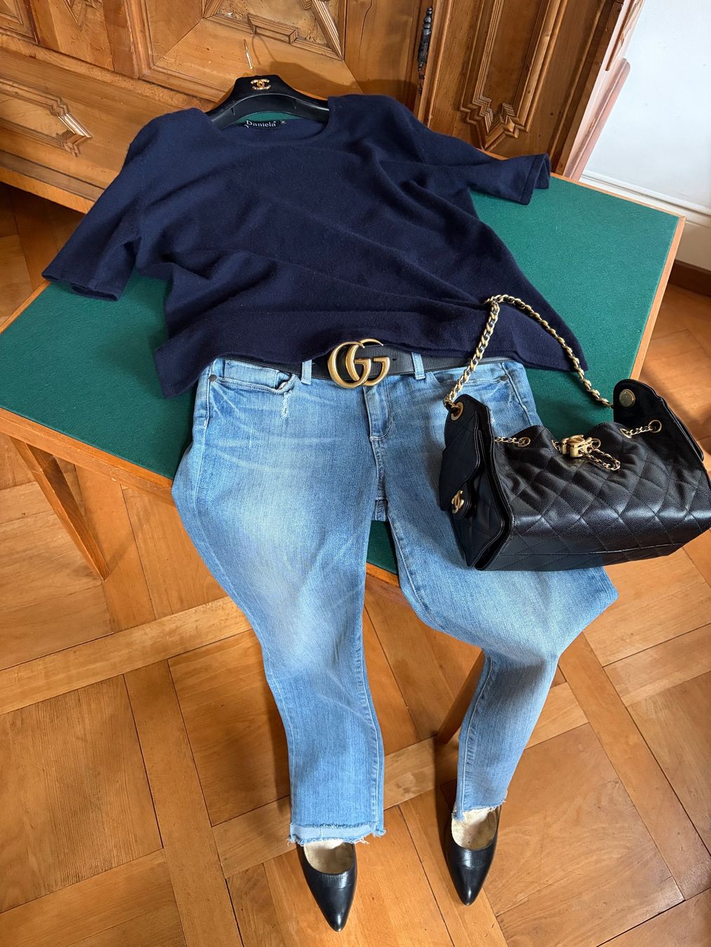 Maglioni & Felpe: DANIELA Pullover Gr. 46 100% dickes Kaschmir  Farbe: Marine – Usato da Interlaken venduto da Bona55 6