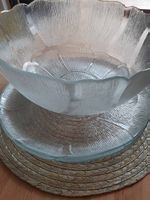 Salatschüssel und 2 Glasplatten als Set zu verkaufen
